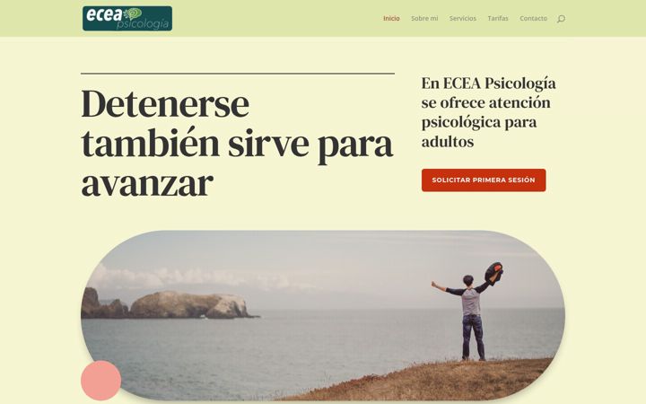 Skjermbilde av eceapsicologia.es
