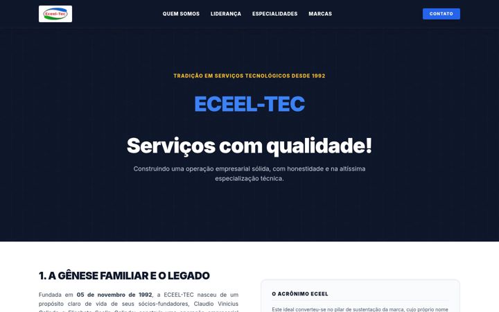 Screenshot of eceel-tec.com.br