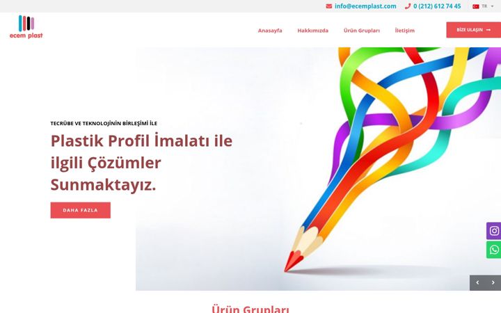 Screenshot of ecemplast.com