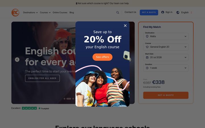 Screenshot of ecenglish.com