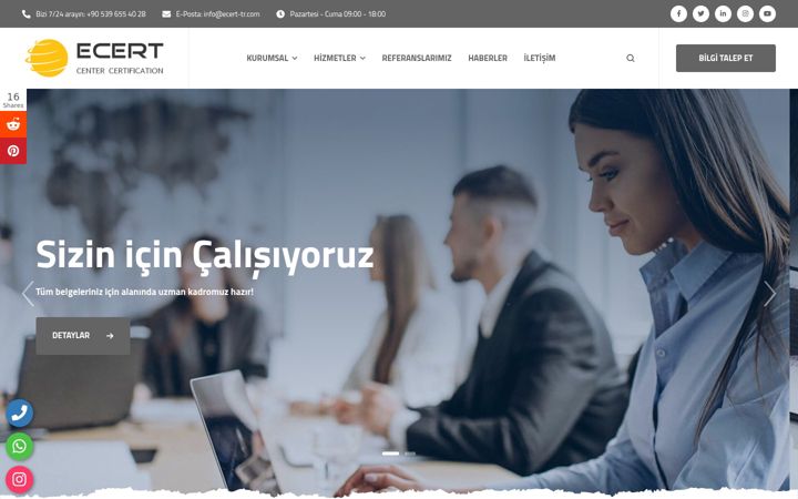 Screenshot of ecert-tr.com