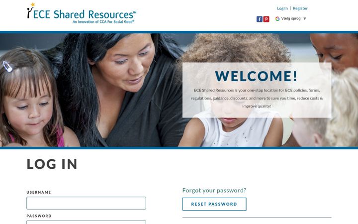 Screenshot of ecesharedresources.org