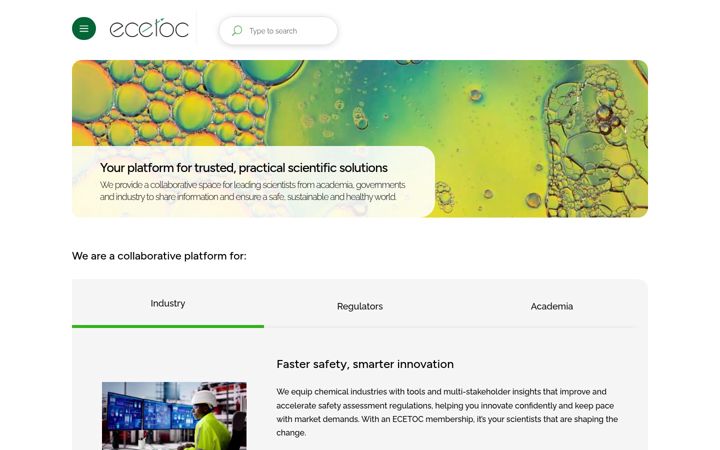 Ekrano kopija ecetoc.org