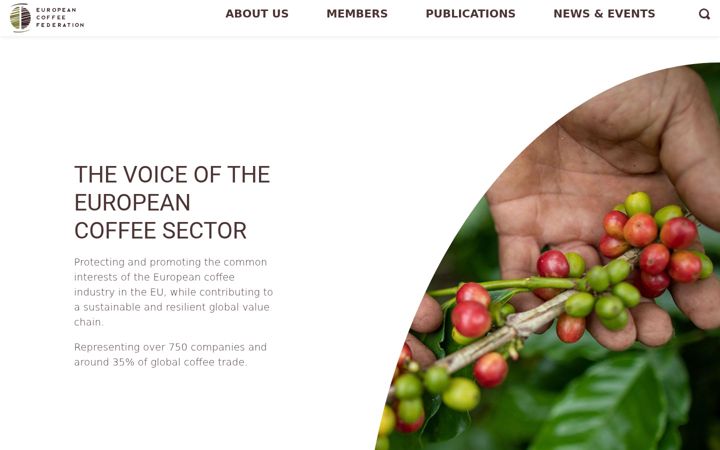 Screenshot of ecf-coffee.org