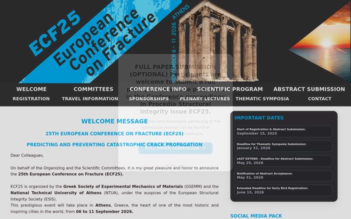 Screenshot of ecf25.eu
