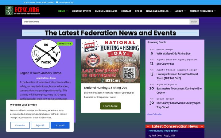 Ekrano kopija ecfsc.org