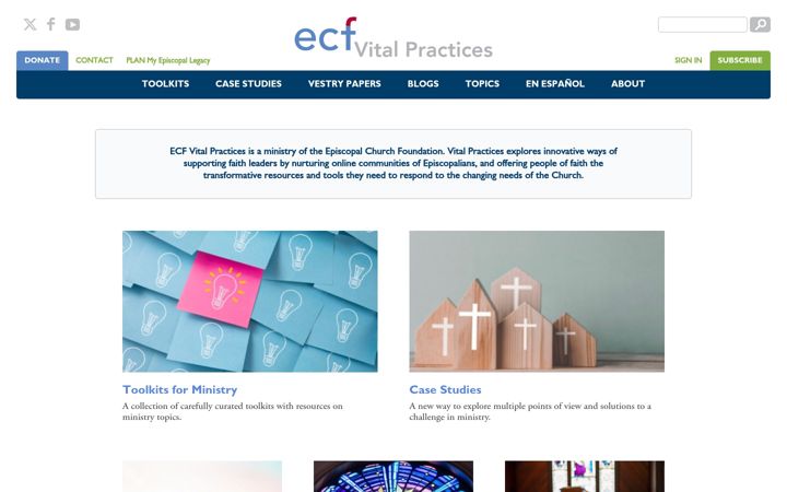 Screenshot of ecfvp.org