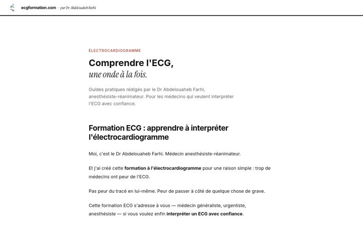 Screenshot of ecgformation.com