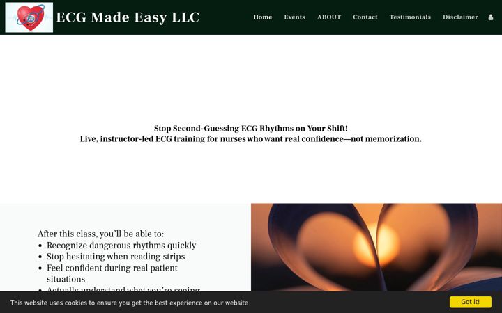 Screenshot of ecgmadeeasy.com