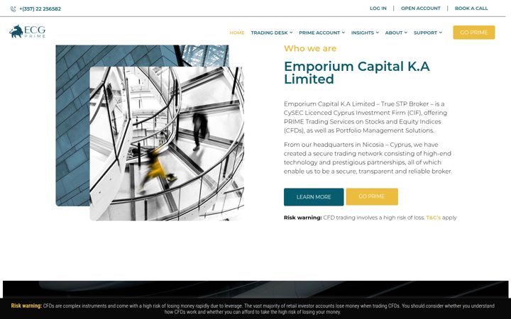 Screenshot of ecgprime.com