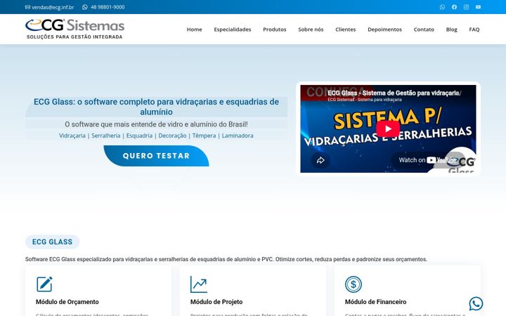 Screenshot of ecgsistemas.com