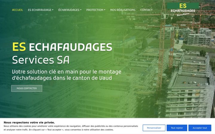 Screenshot of echafaudages-services.com
