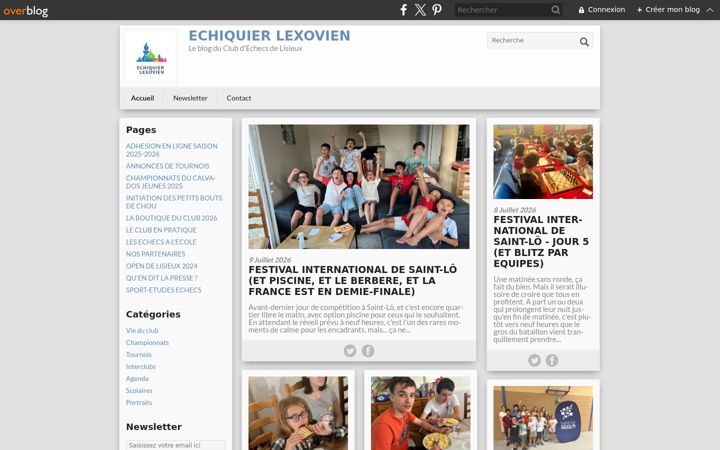 Screenshot of echecs-lisieux.fr