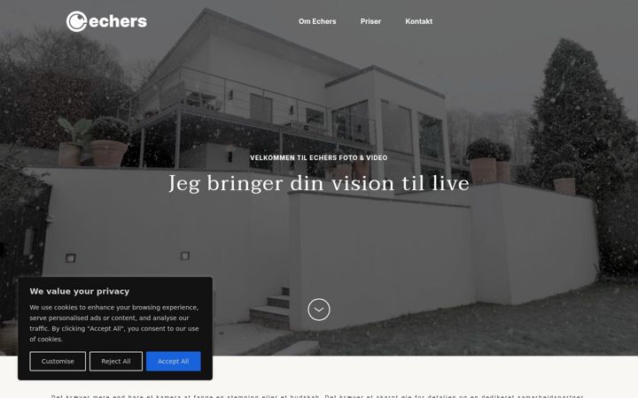 Screenshot of echers.dk
