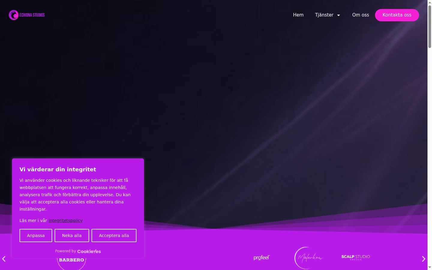 Screenshot tal-banner tal-kunsens muri qabel kwalunkwe interazzjoni