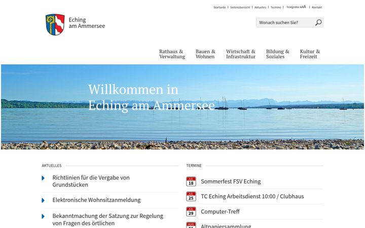 Screenshot von eching-ammersee.de