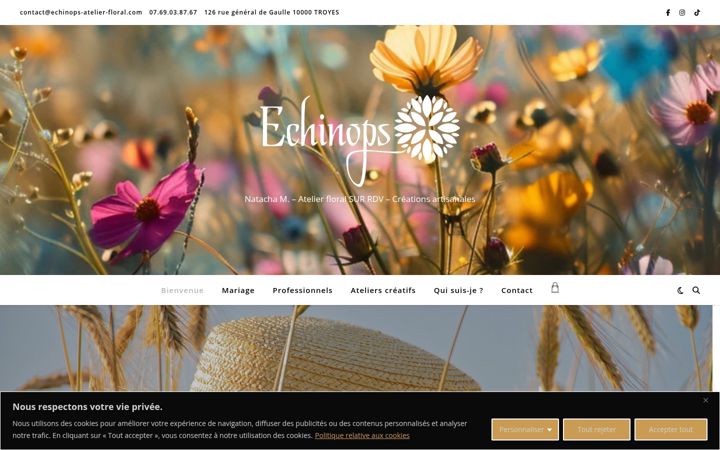 Screenshot of echinops-atelier-floral.com