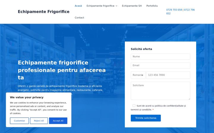 Screenshot of echipamente-frigorifice.com.ro