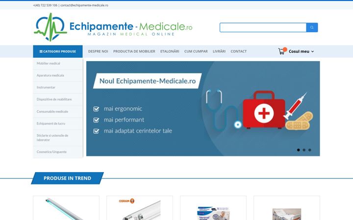 Screenshot von echipamente-medicale.ro