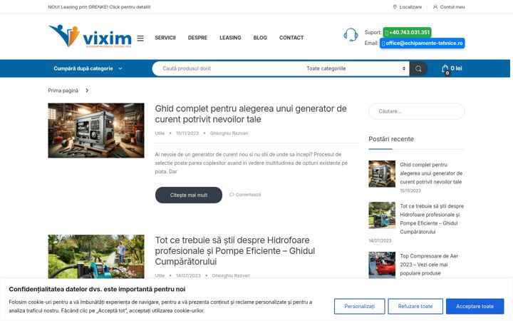 Screenshot of echipamente-tehnice.ro