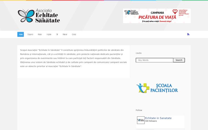 Screenshot of echitateinsanatate.ro