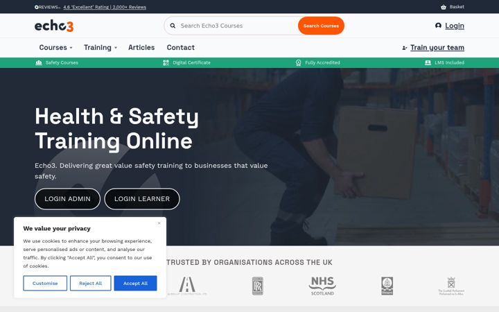 Screenshot of echo-3.co.uk