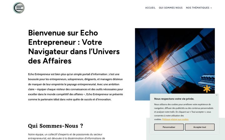 Screenshot of echo-entrepreneur.com