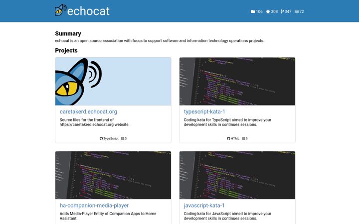 Screenshot of echo.cat
