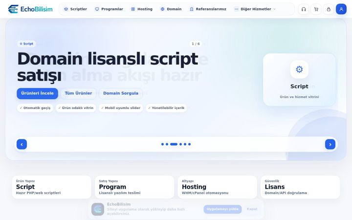 Screenshot of echobilisim.com