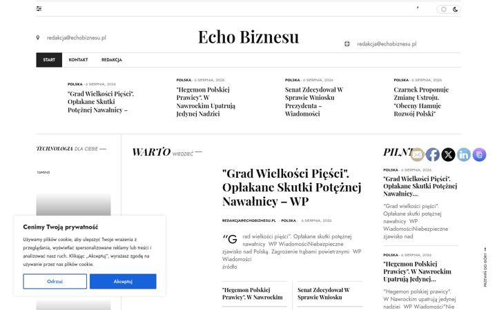 Screenshot of echobiznesu.pl