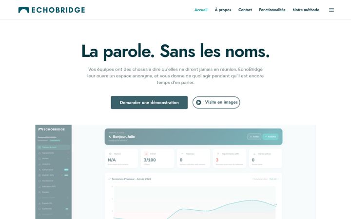 Screenshot of echobridge.fr