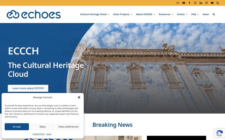 Snímek obrazovky echoes-eccch.eu