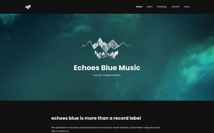 Screenshot of echoesblue.com