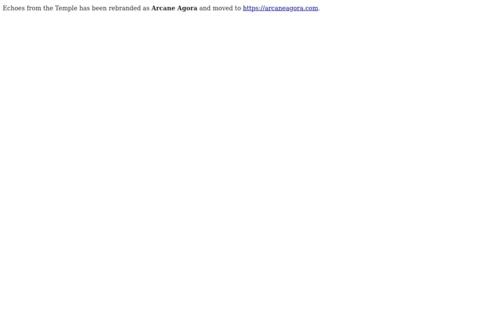 Screenshot of echoesfromthetemple.com