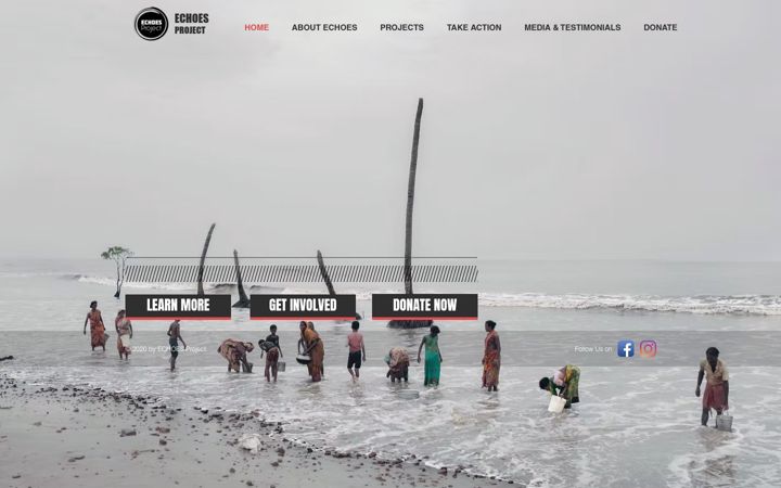 Screenshot of echoesproject.com