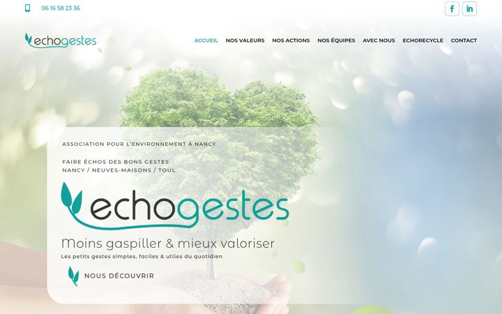 Ekrano kopija echogestes.org
