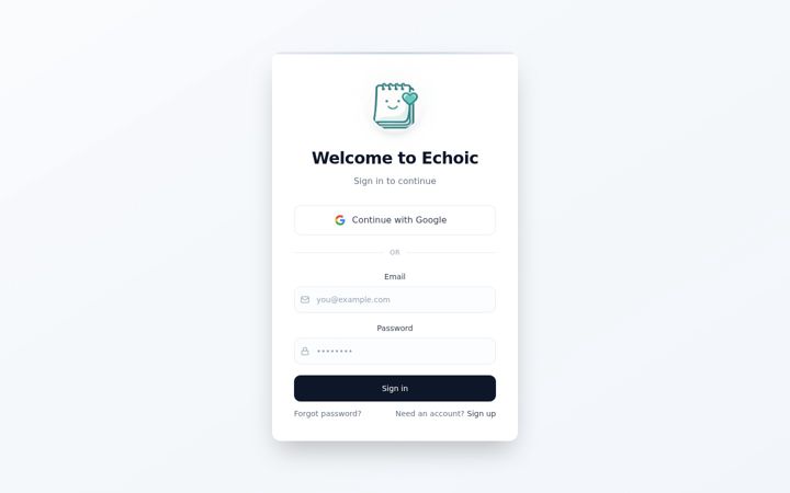 Screenshot of echoicapp.com