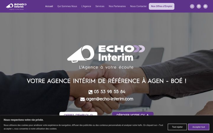 Screenshot of echointerim.fr