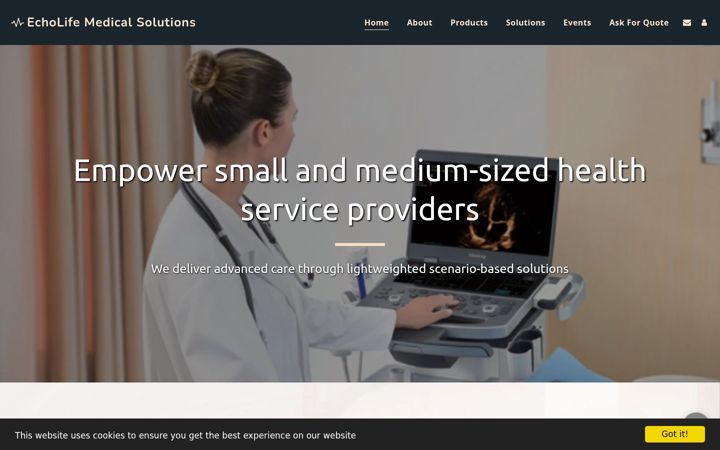 Screenshot of echolifems.com