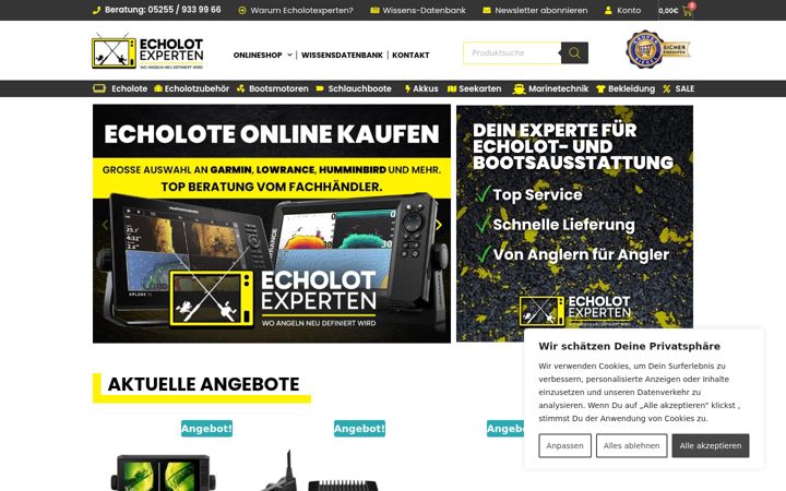 Screenshot of echolotexperten.de