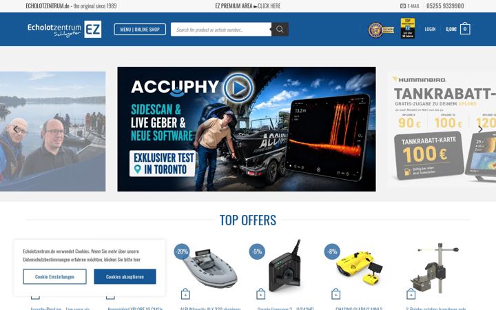 Screenshot of echolotzentrum.de