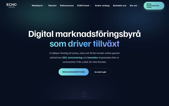 Screenshot von echomedia.se