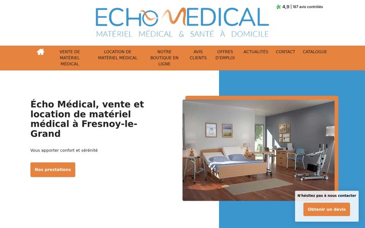 Screenshot of echomedical.fr