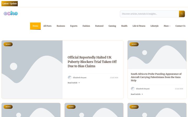 Screenshot of echoonline.nl