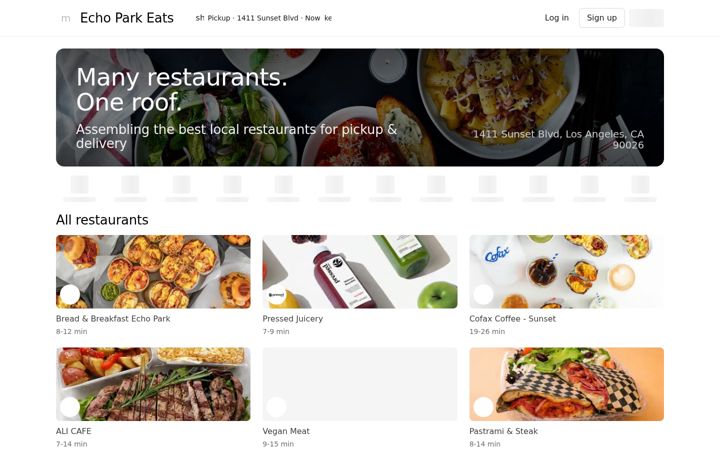 Screenshot of echoparkeats.com