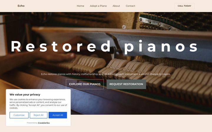 Screenshot of echopiano.com