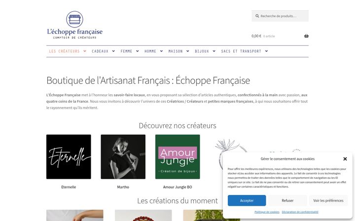 Screenshot of echoppe-francaise.fr