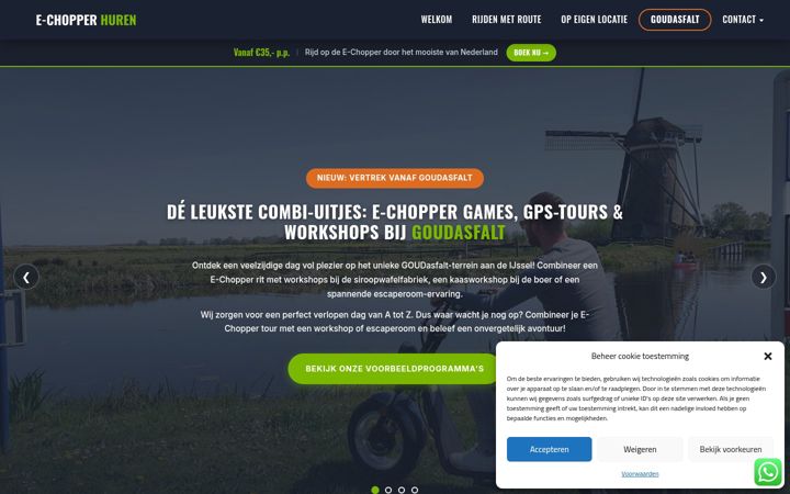Screenshot of echopper-huren.nl