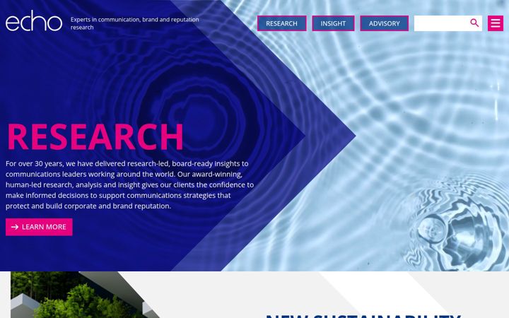 Screenshot του echoresearch.com