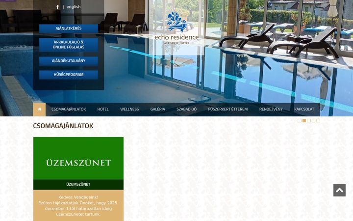 Screenshot of echoresidence.hu